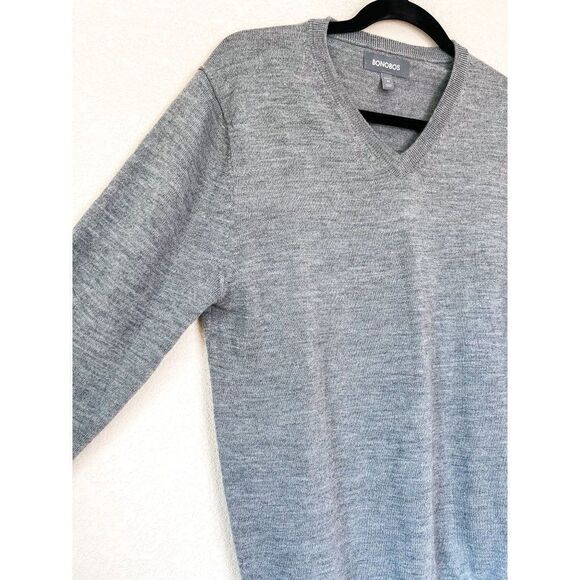 Bonobos Merino Wool V-Neck Sweater, Size Medium - Picture 3 of 6